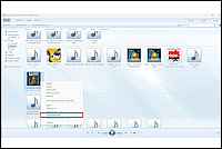 Obrzky u skladeb ve Windows Media Playeru