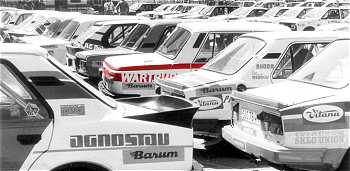 Uzavřené parkoviště Barum rallye 1988